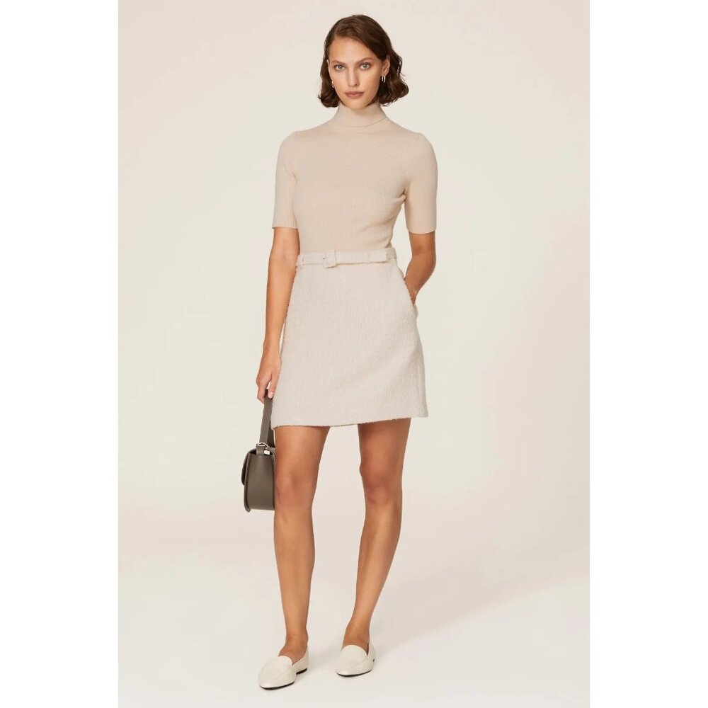 Theory Beige Short Sleeve Dress